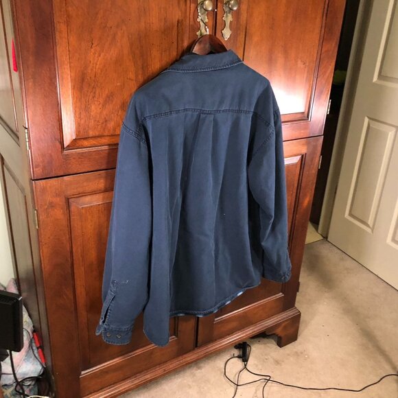 Levis Men's Shacket XL Blue Cotton100% Cotton Shell & Polyester Lining - Picture 12 of 16